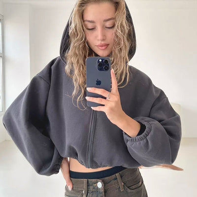 Women's Crop Top Hoodie