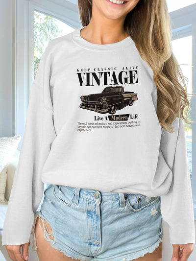 Women's Vintage Long Sleeve Sweatshirt