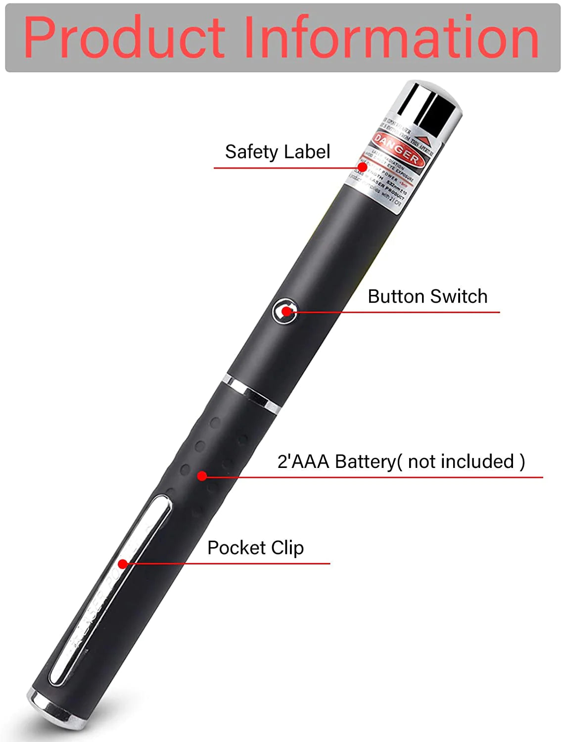 3 Packs 900Mile Laser Light Pointer Pen Green Blue Red Light Visible Beam Lazer