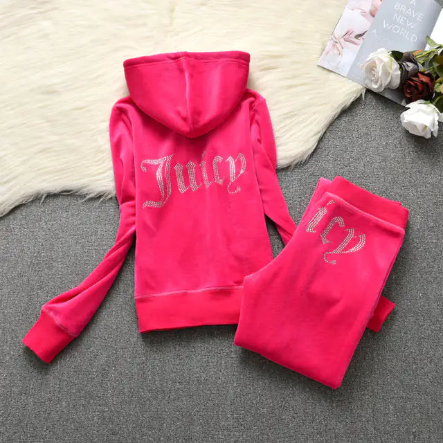 Women's Juicy Hoodie Sweatpants Set