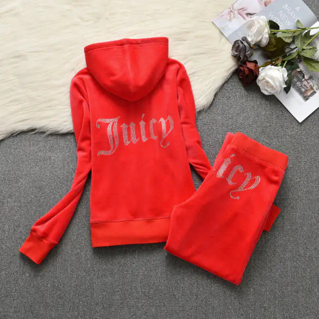 Women's Juicy Hoodie Sweatpants Set