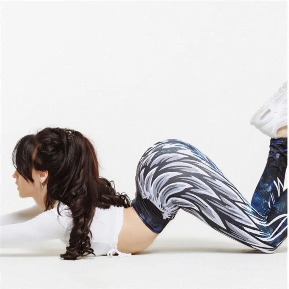 Women's Wing Printed Yoga Leggings